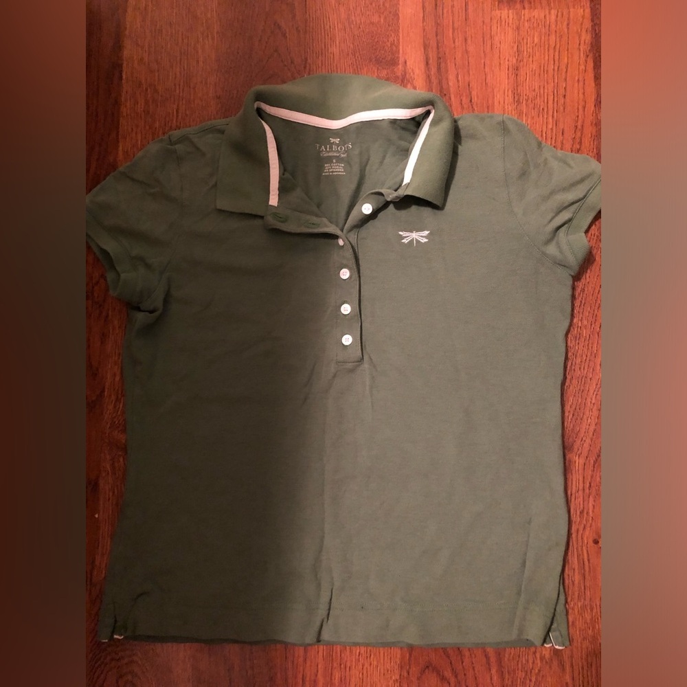 Green polo shirt
